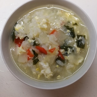 【離乳食後期】野菜と卵の雑炊